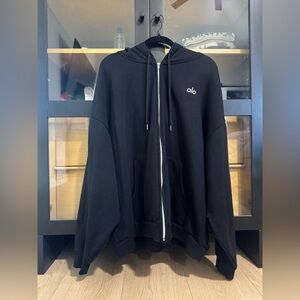 Alo Accolade Full Zip Hoodie- Black
